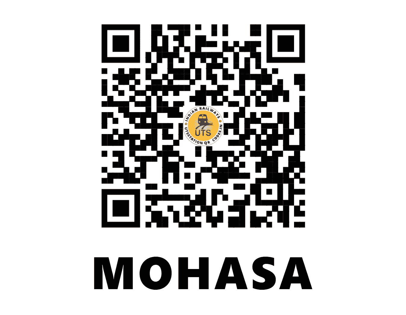 UTS QR Code for MOHASA - MXS (NC - MADHYA PRADESH)